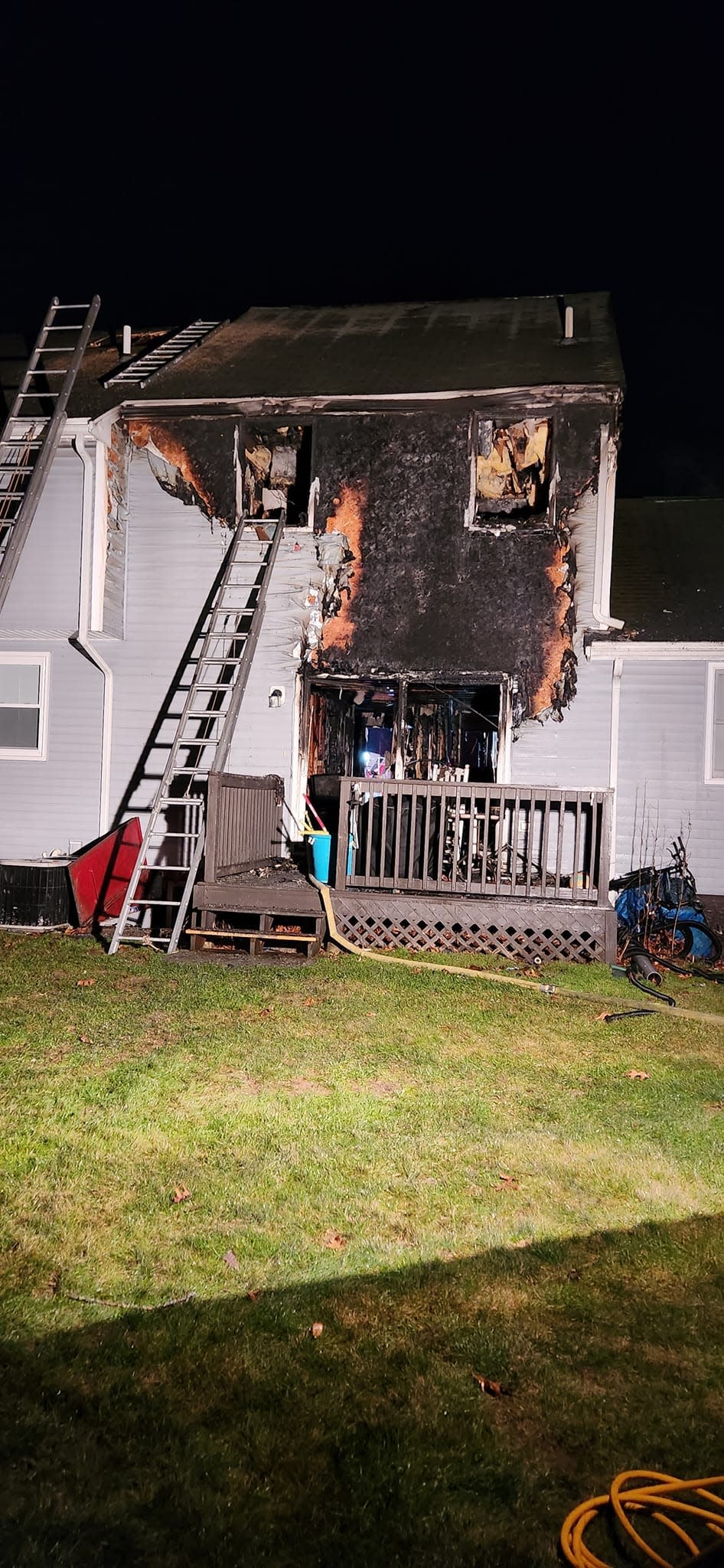 A condominium at Chestnut Hill Condominiums in Bellingham was destroyed late Saturday night by fire.