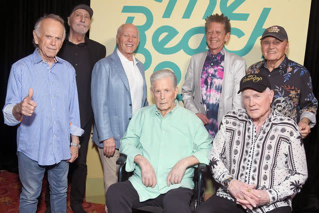 <p>Alberto E. Rodriguez/Getty</p> From left: Al Jardine, David Marks, Frank Marshall, Brian Wilson, Blondie Chaplin, Mike Love and Bruce Johnston attend the world premiere of Disney+ documentary 'The Beach Boys' at the TLC Chinese Theatre in Hollywood, California on May 21, 2024