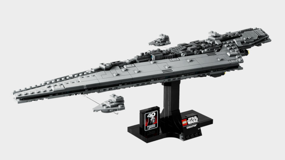 Lego Executor Super Star Destroyer on a plain background