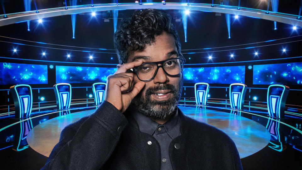 Romesh Ranganathan has taken over from Anne Robinson as host of 'The Weakest Link'. (BBC Studios/Alan Peebles)