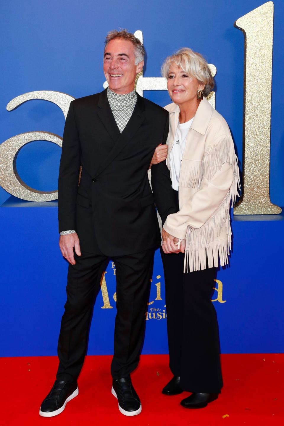 Thompson and husband Greg Wise at the recent world premiere of Roald Dahl's Matilda The Musical (Getty Images for BFI)