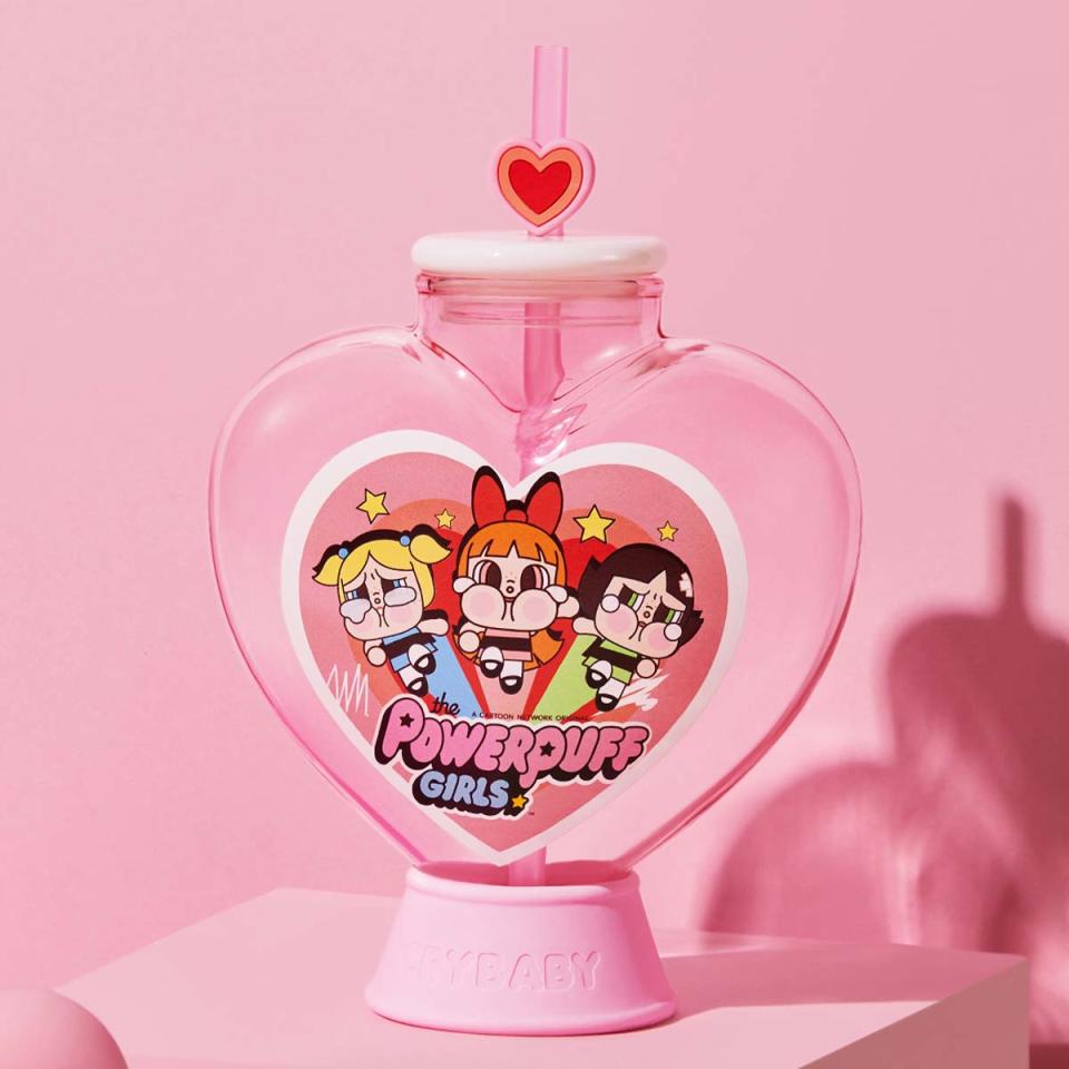 heart-shaped powerpuff girls cup