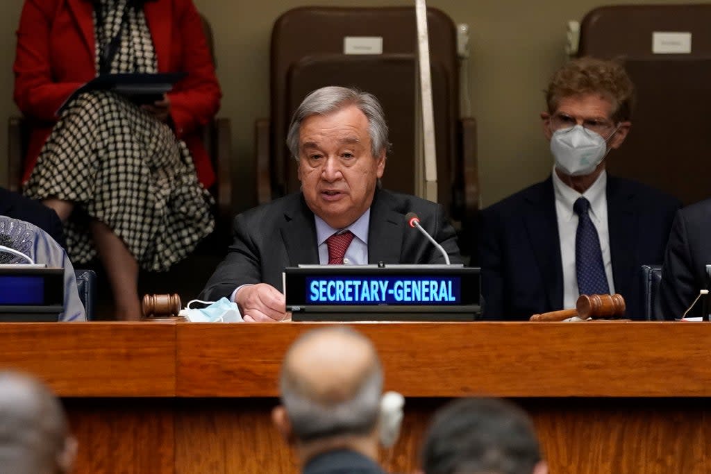 UN secretary general Antonio Guterres  (AP)