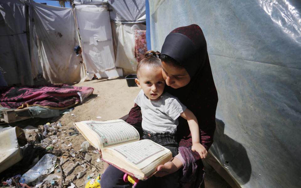 A refugee camp in Deir Al-Balah in the Gaza Strip