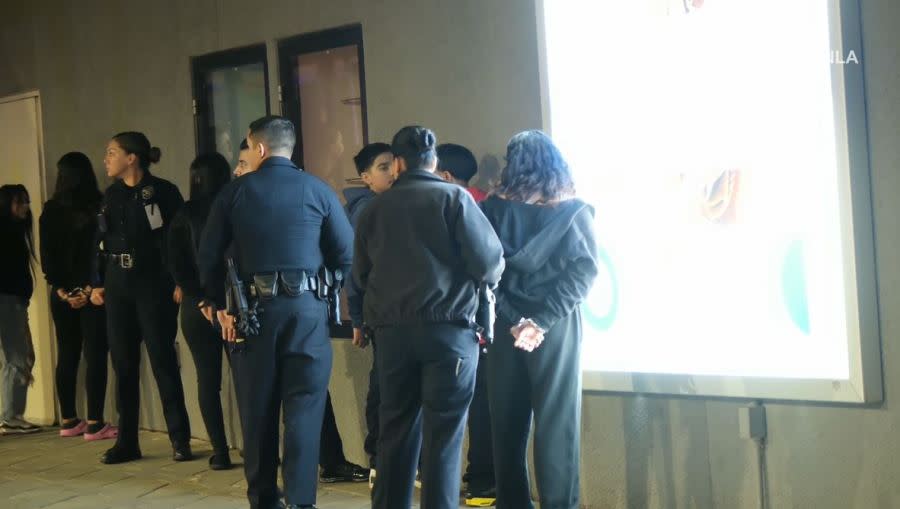 At least six juveniles were detained after gunfire erupted at a crowded Northridge shopping mall on Nov. 24, 2023. (TNLA)