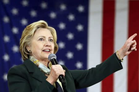 Democratic U.S. presidential candidate Hillary Clinton speaks during a campaign event at the Monroe Community College in Rochester, New York April 8, 2016. REUTERS/Shannon Stapleton