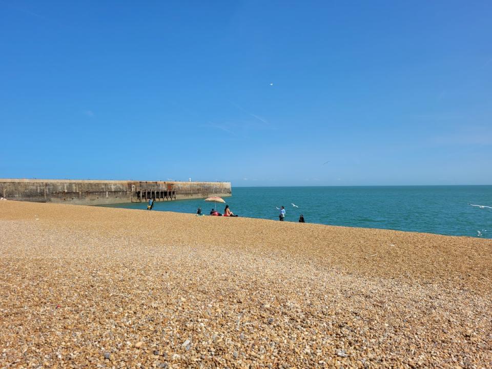 Summer holiday vibes on Folkestone Beach (Helen Coffey)