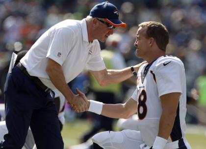 Much of John Fox's success with Denver is attributable to Peyton Manning. (Getty)