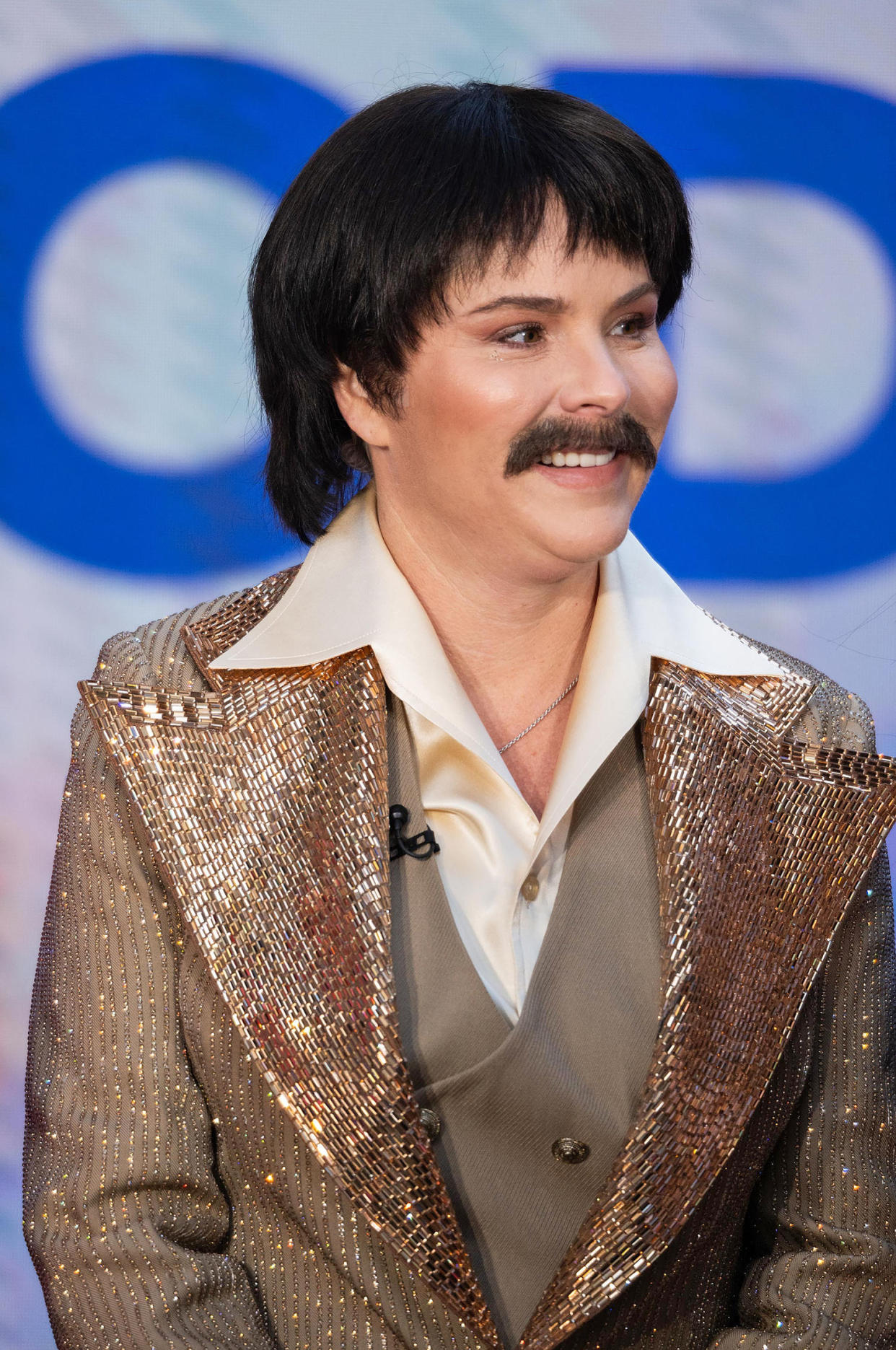 Jenna Bush Hager as Sonny Bono for TODAY's Halloween extravaganza (Nathan Congleton / TODAY)