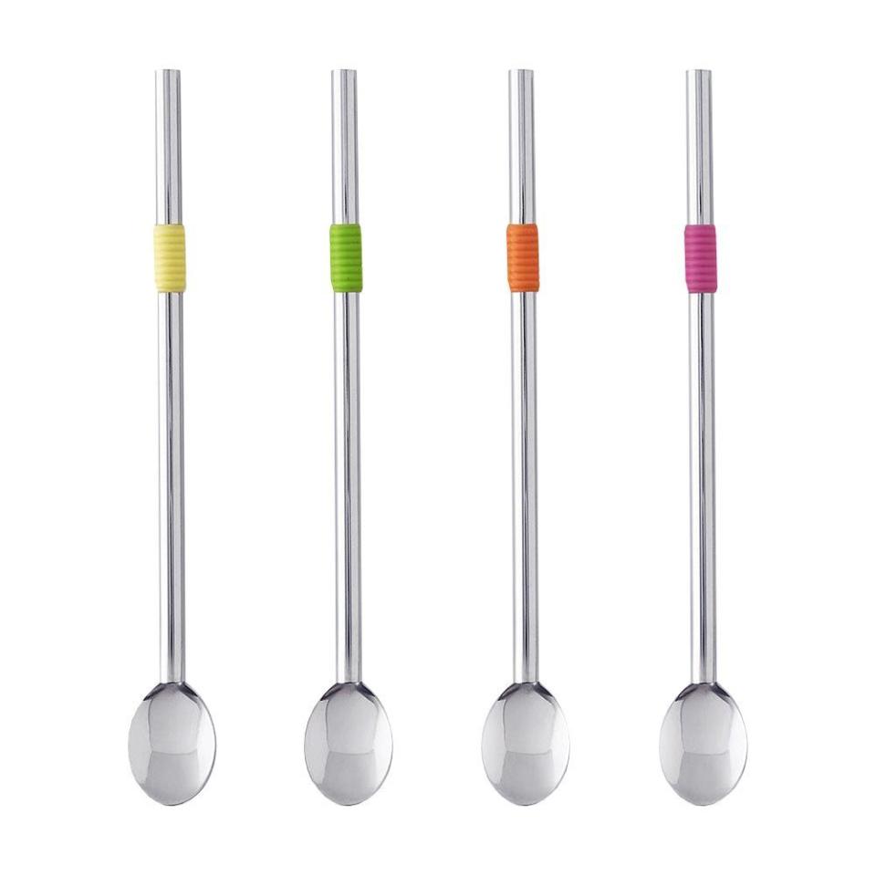 8) Cocktail Spoon Straws