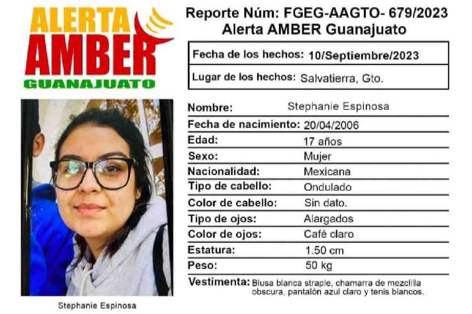 En Salvatierra, Guanajuato, hombres armados raptan a Stephanie Espinosa, joven de 17 años