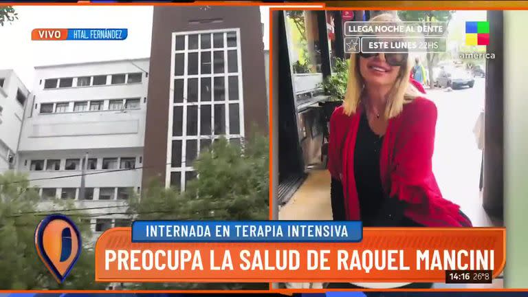 Raquel Mancini: preocupación por su estado de salud