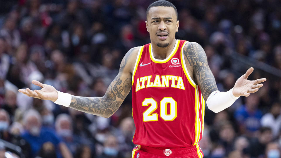 John Collins, pictured here in action for the Atlanta Hawks.