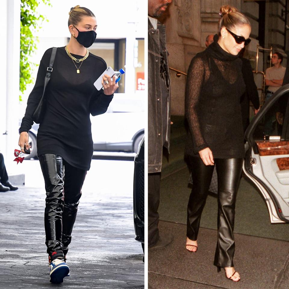 Hailey Bieber and Jennifer Lopez Style