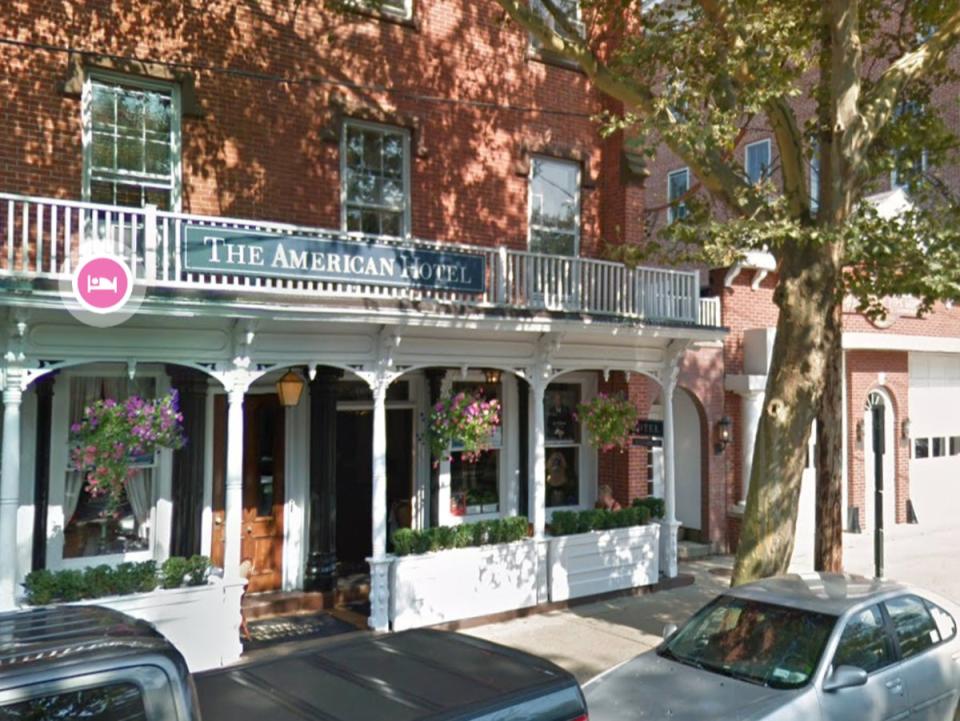 A tip-off from within the American Hotel led to the singer’s arrest (Google Maps)