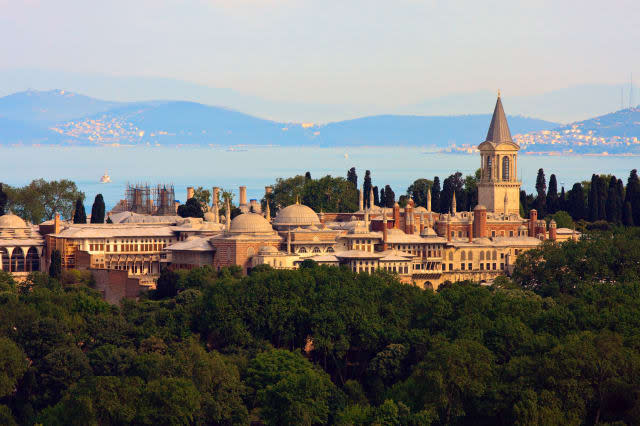 Topkapi Palace before Marmara sea, Istanbul, Turkey