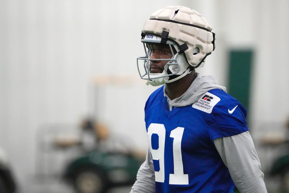 New Indianapolis Colts defensive end Yannick Ngakoue has taken to training camp practices with the intensity of a man in a contract year.