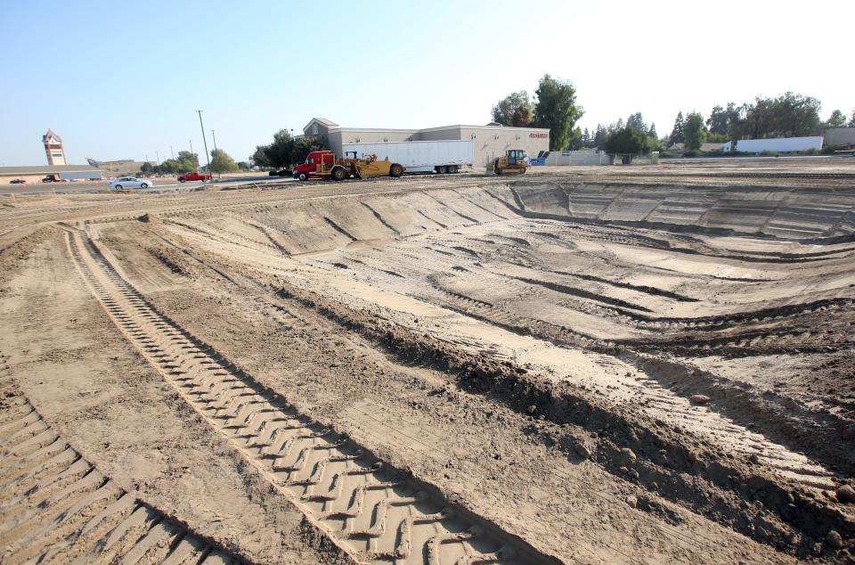 Ground work has already started on a patch of land near Boot Barn close to the Tulare Outlets. No workers were at the site to talk on this piece of construction.