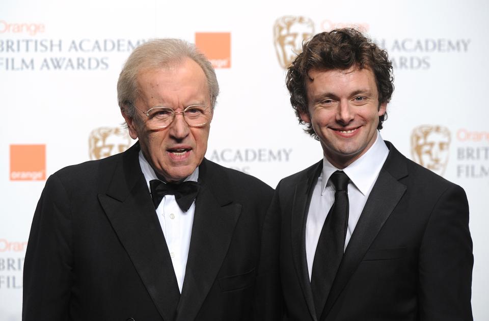 David Frost and Michael Sheen (right) at the 2009 British Academy Film Awards at the Royal Opera House in Covent Garden, central London.