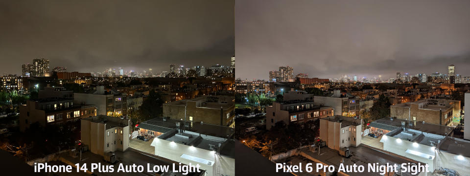 <p>While the iPhone 14 Plus' shot is serviceable, the Pixel 6 Pro's image captures much shaper details along with brighter colors and better overall exposure.</p>
