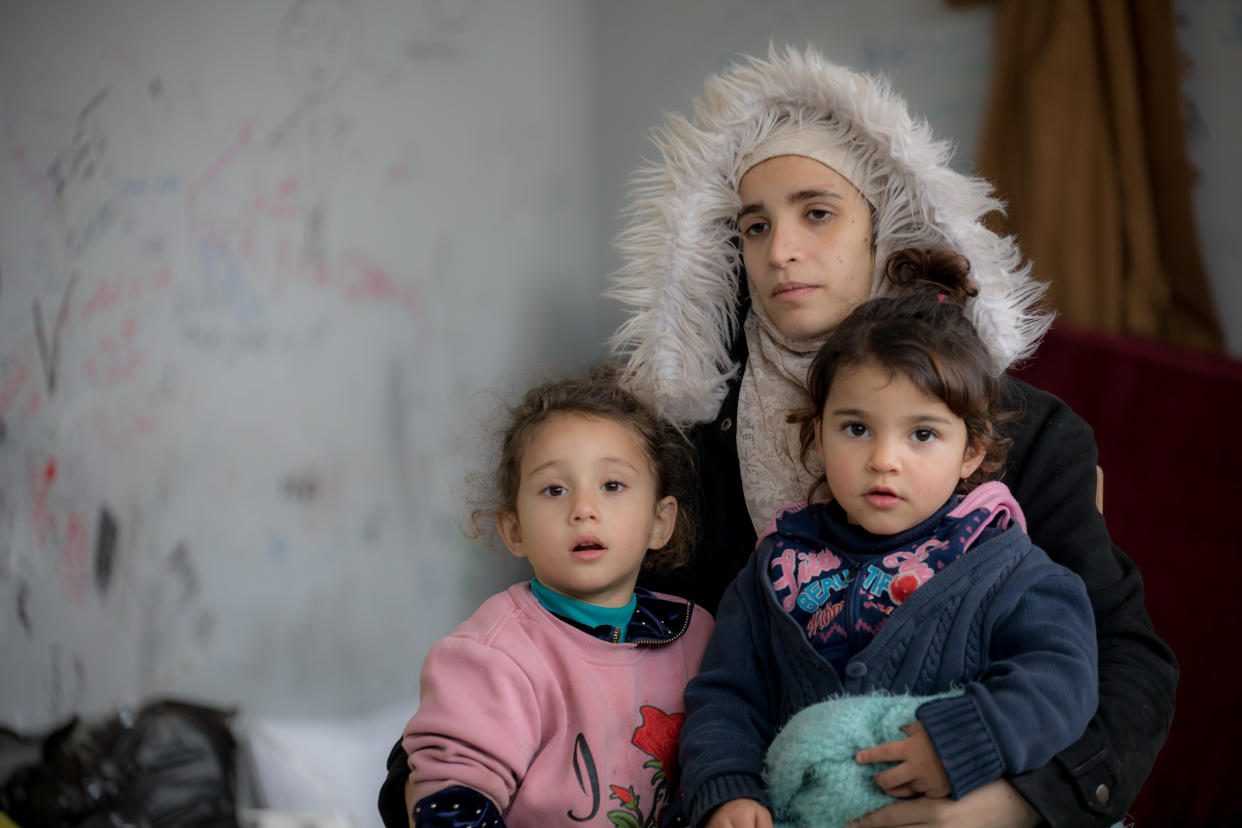 Aalaa with her daughters Mona and Ritaj