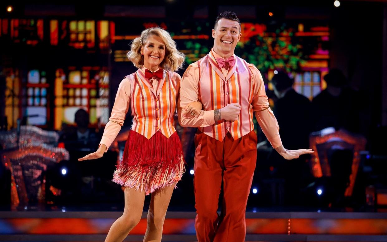 Kaye Adams and Kai Widdrington reprised their Charleston in the dance-off - Guy Levy/BBC