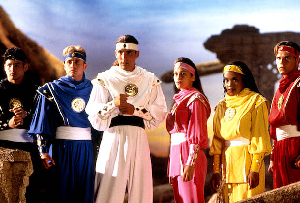 Johnny Yong Bosch, David Yost, Jason David Frank, Amy Jo Johnson, Karan Ashley and Steve Cardenas in 1995’s ‘Mighty Morphin Power Rangers: The Movie’ (Everett Collection)