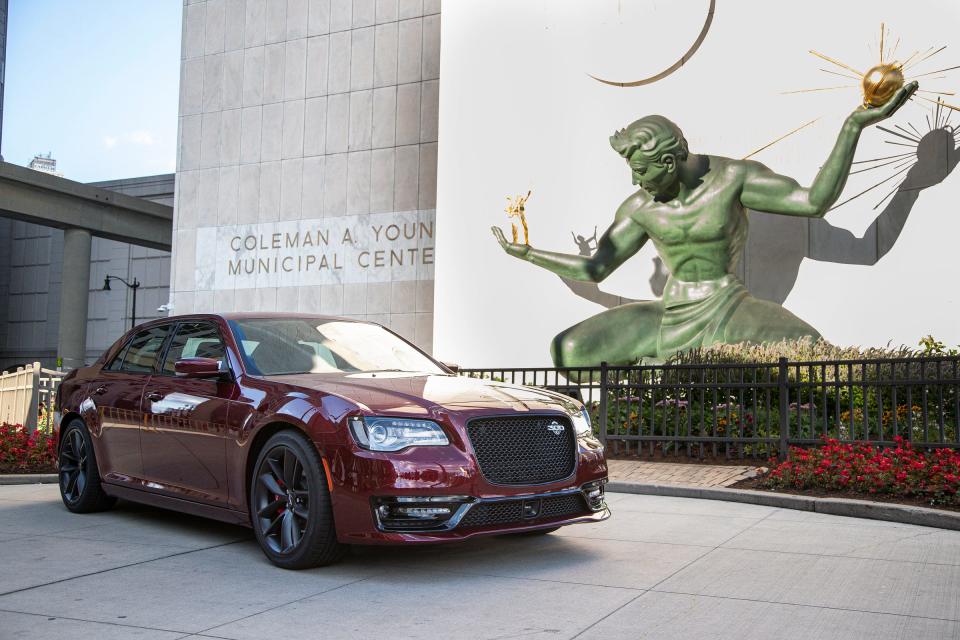 Chrysler unveils the 2023 300C limited edition at Spirit Plaza in downtown Detroit on Sept. 13, 2022.