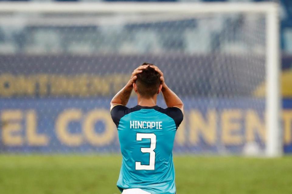 Ecuador’s Piero Hincapie after their opening game against Colombia at the current Copa América. Yes, they lost 1-0.