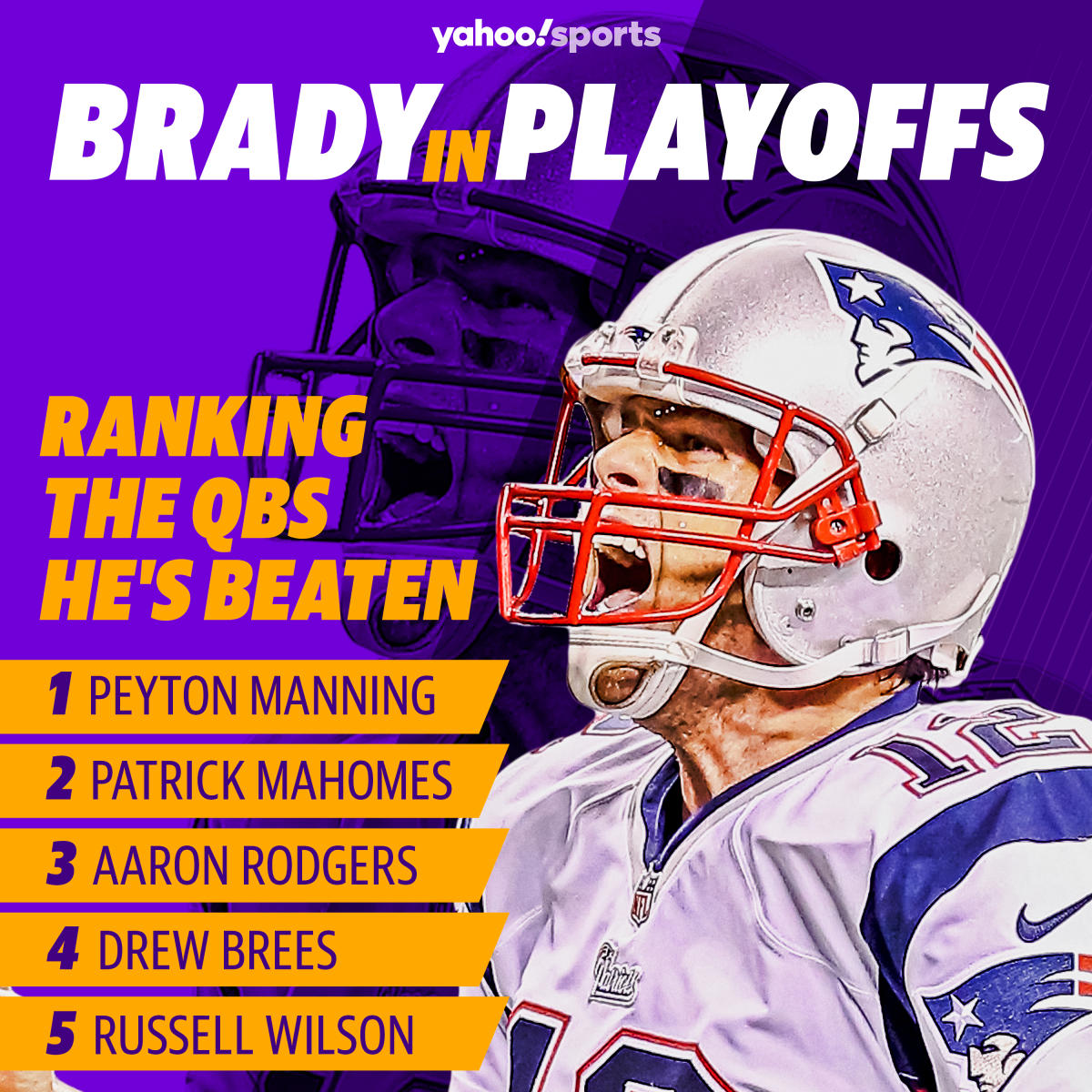 27 QBs beaten by Brady in playoffs, including 8 Super Bowl champs