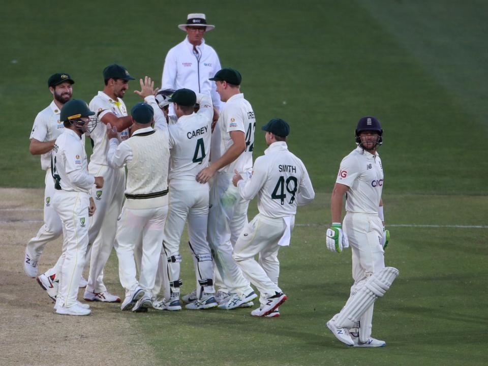 Buttler’s wicket sparked the end for England (EPA)