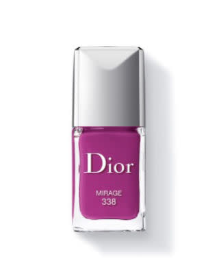 <p><strong>Get your hands on...</strong> <a rel="nofollow noopener" href="https://www.dior.com/beauty/en_gb/fragrance-beauty/makeup/nails/nail-lacquers/pr-naillacquers-y0002959_f000355338-couture-colour-gel-shine-long-wear.html#" target="_blank" data-ylk="slk:Dior Vernis in Mirage 338, £20;elm:context_link;itc:0;sec:content-canvas" class="link ">Dior Vernis in Mirage 338, £20</a></p>