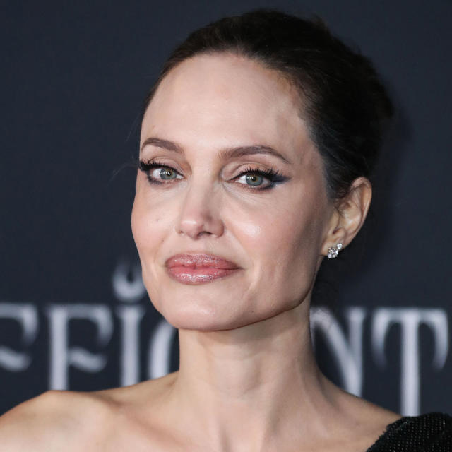 Angelina Jolie Steps Out In A High-Slit Black Dress For Dinner In