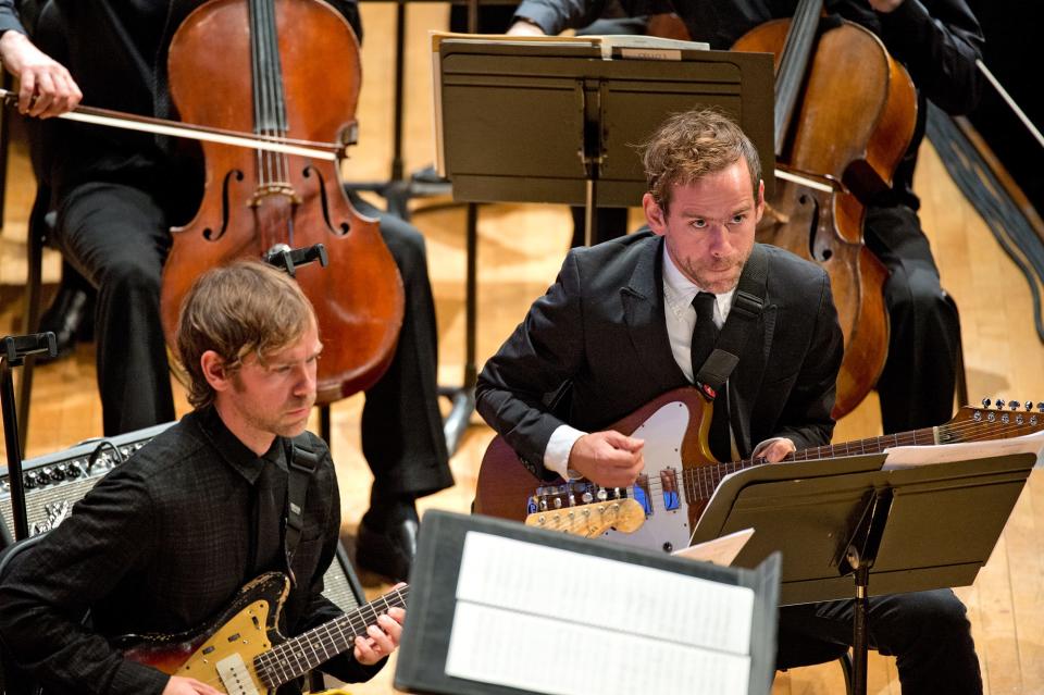 Aaron and Bryce Dessner at Music Hall in 2014.