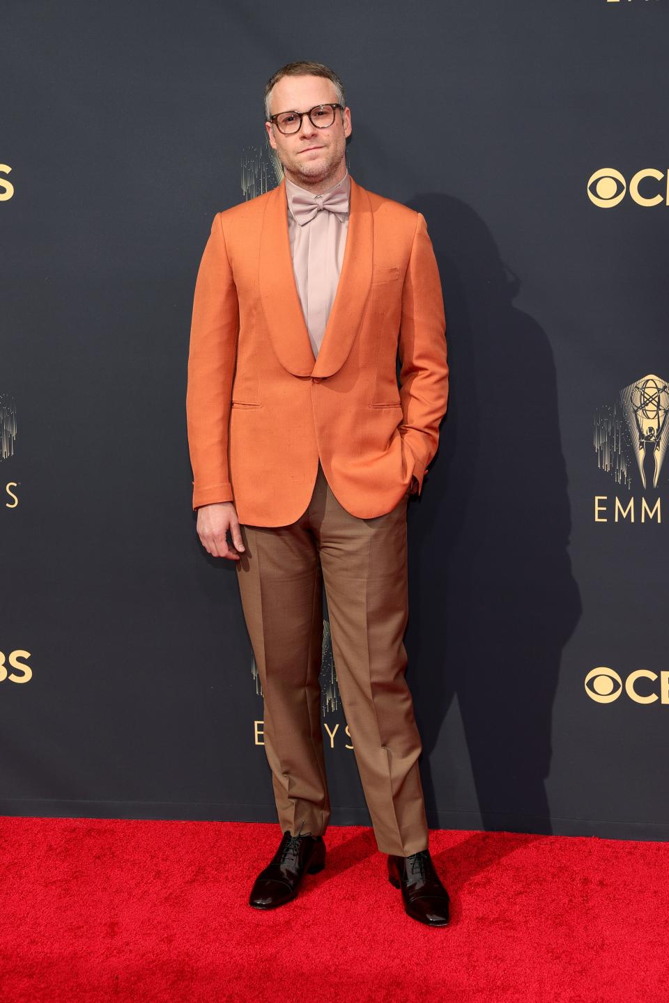 Seth Rogen Emmys red carpet 2021 (Rich Fury / Getty Images)