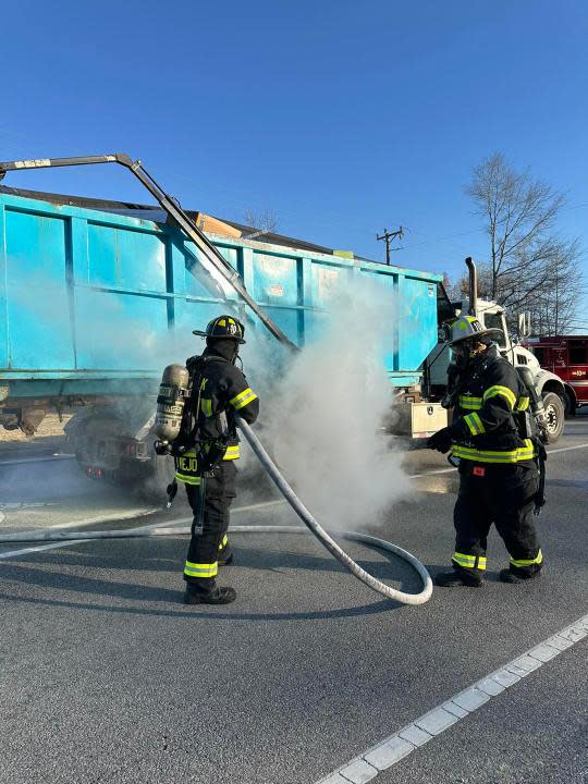 Nansemond Pkwy commercial vehicle fire (Courtesy: Suffolk Department of Fire & Rescue)