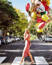 <p>She captioned this cute snap, "As you do on your hens." How could you leave these balloons behind.</p>