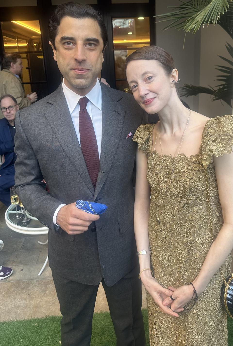 Karim Saleh and Andrea Riseborough