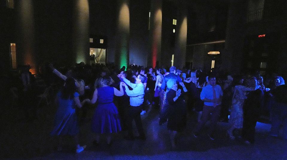 Unity Prom, an adults-only, LGBTQ-focused prom party presented by the Columbus Lesbian & Gay Softball Association and benefiting Kaleidoscope Youth Center, took place at the Ohio Statehouse Saturday, April 15, 2023.