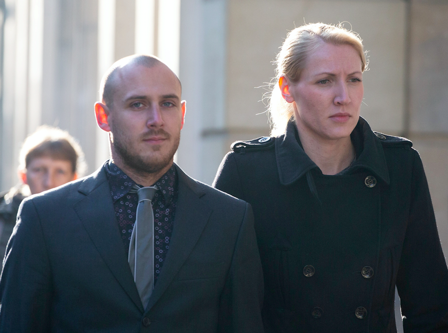 <em>The teacher, pictured with boyfriend Josh Hawkins, denied four charges of sexual activity with a child by a person in a position of trust (SWNS)</em>