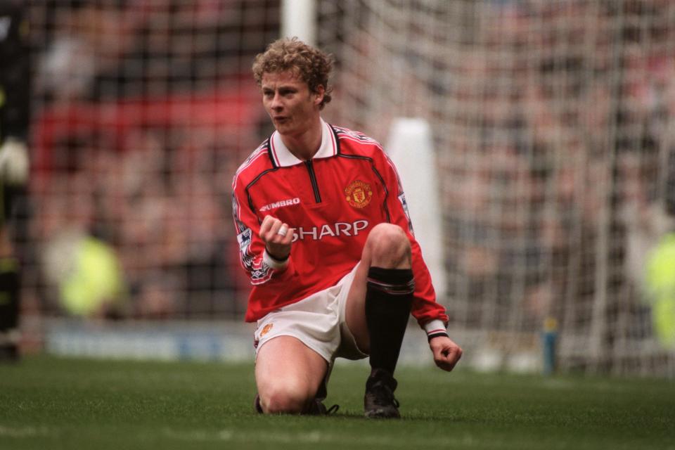 <p>The Manchester United forward makes the most of a starting berth for the Red Devils, bagging at home against Everton in 1999 – one of four he scored that day. (Press Association) </p>