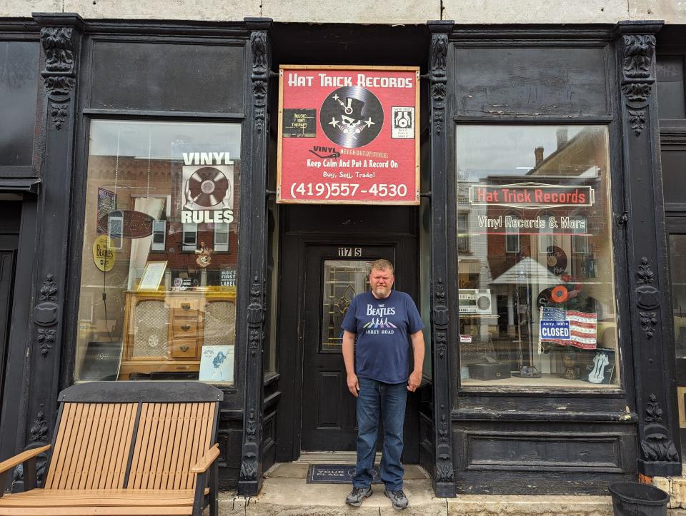 Roger Wieczorek opened Hat Trick Records in 2016 at 117 Main St. in downtown Clyde. Saturday's Record Store Day is an annual celebration and sales event for independent stores like Hat Trick.