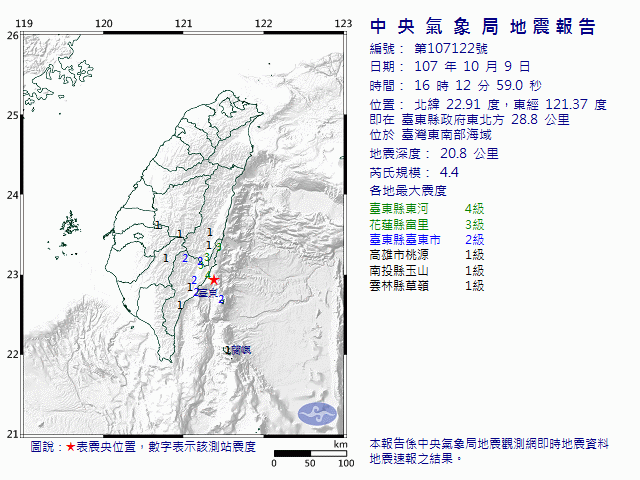 （取自中央氣象局網站）