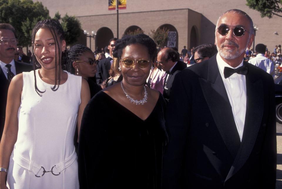 <p>Whoopi Goldberg and Frank Langella attend the Primetime Emmys at the Pasadena Civic Auditorium together. To date, Goldberg has received nine Primetime Emmy nominations and zero wins.</p>