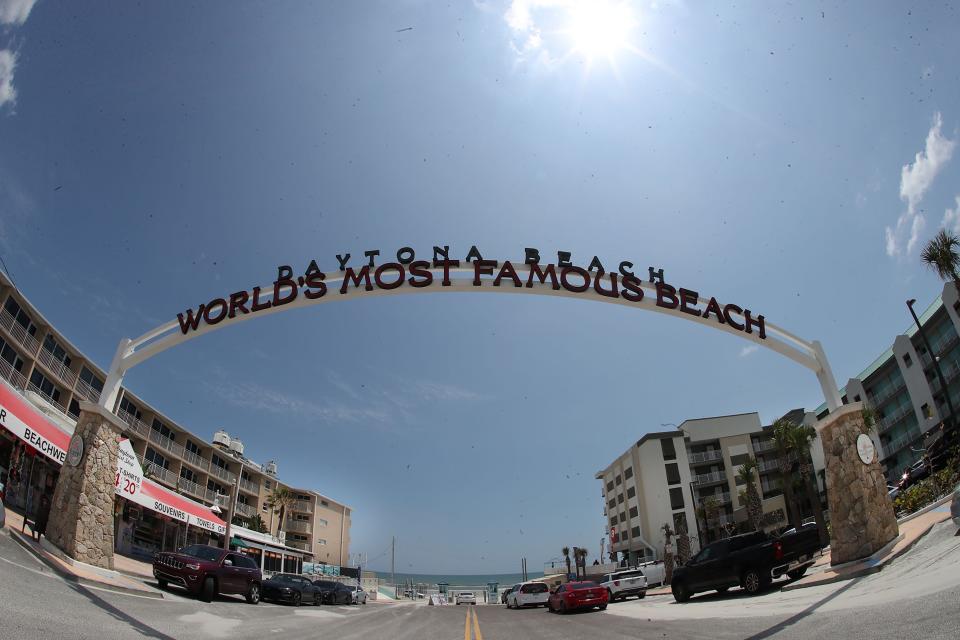 Gateway to the World's Most Famous Beach, Tuesday May 7, 2024, at the International Speedway Blvd. beach ramp in Daytona Beach.