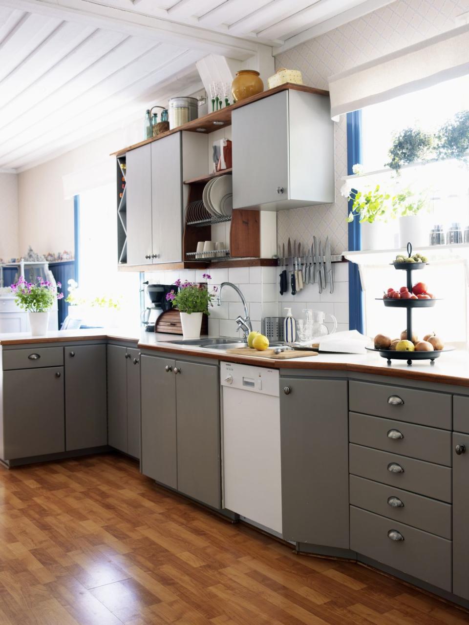 how to organize kitchen cabinets rarely used items above