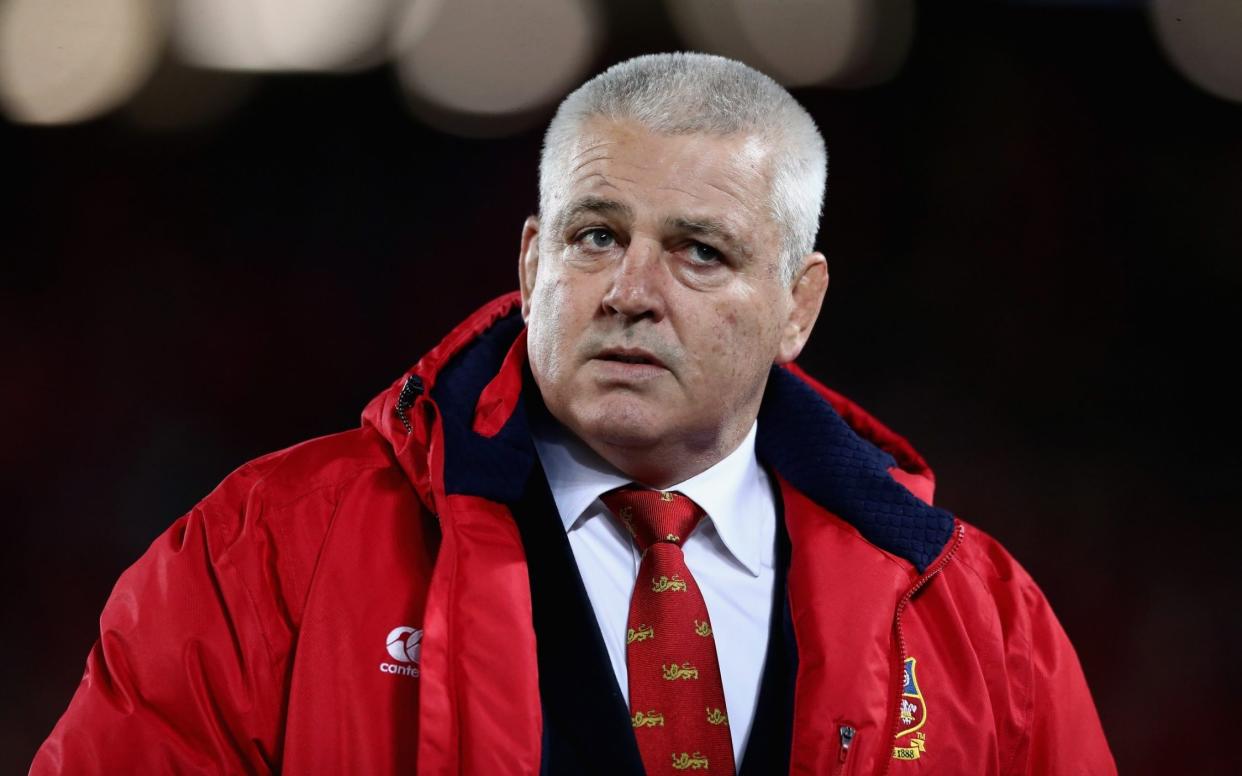 Warren Gatland, the Lions head coach looks on during the Test match between the New Zealand All Blacks and the British & Irish Lions at Eden Park on July 8, 2017 in Auckland, New Zealand - David Rogers/Getty Images