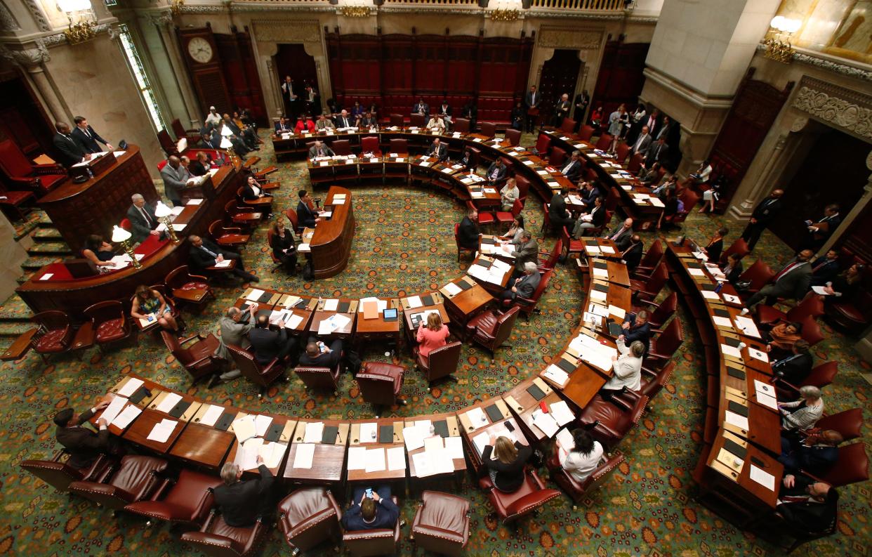 The New York State Senate Chamber in Albany on May 20, 2019. 