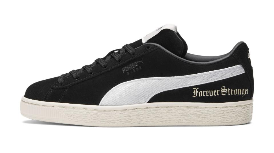 The lateral side of the Lauren London x Puma Suede Women’s “Forever Stronger.” - Credit: Courtesy of Puma