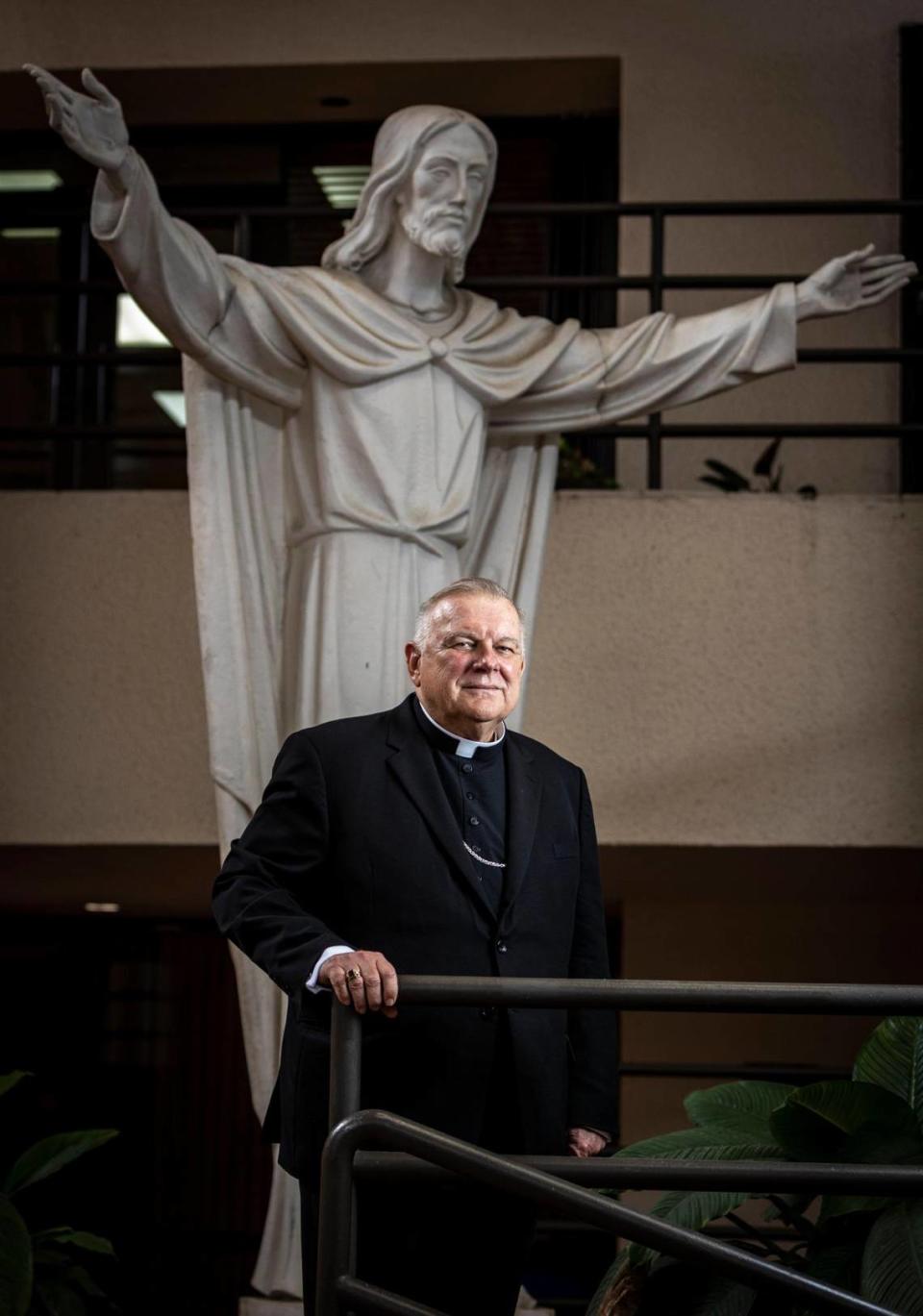 Archbishop Thomas Wenski at the Archdiocese of Miami on March 10, 2022.